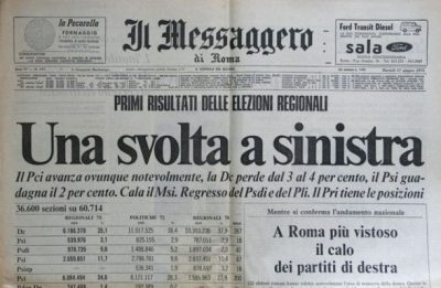 Qui un tempo era tutta campagna. Elettorale – Quando, nel ’75, il Pci in Emilia prendeva il 48%