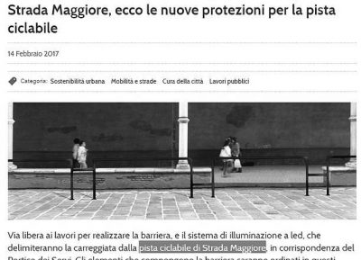 Portico dei Servi. La ciclabile non c’è, ma in Comune non tutti lo sanno