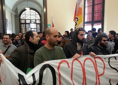Coopservice. Bloccata via Zamboni. “Oggi l’università resta chiusa”